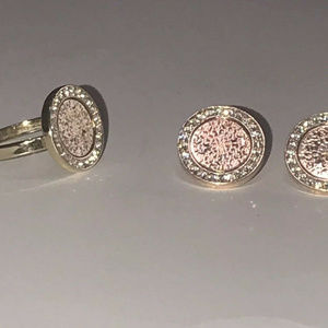 NEW Rose Tone Gold Vintage Style Halo  Medallion